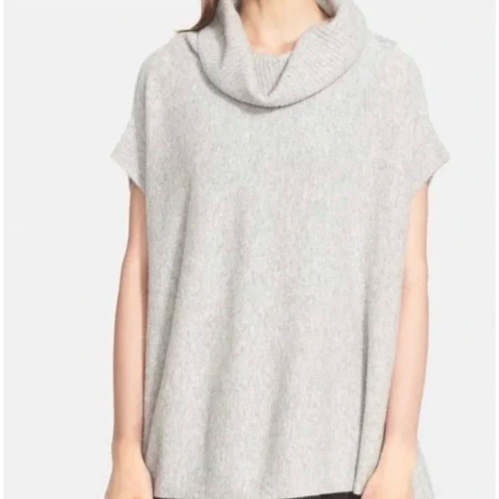 Rain + Rose Cowl Neck Tunic Sweater Gray Size Medium